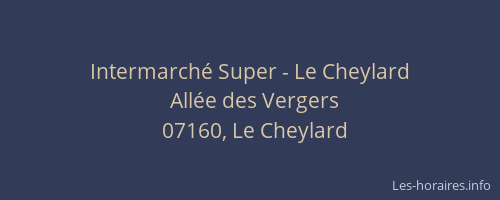 Intermarché Super - Le Cheylard