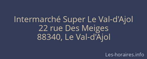 Intermarché Super Le Val-d'Ajol