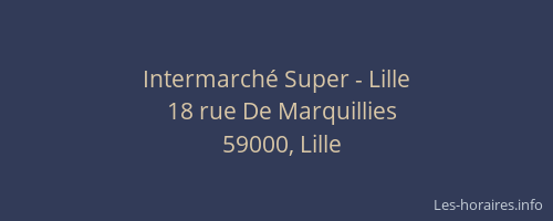 Intermarché Super - Lille