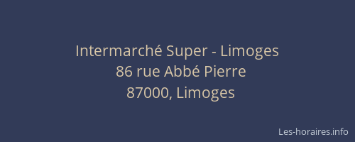 Intermarché Super - Limoges