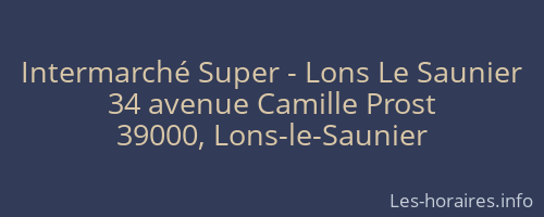 Intermarché Super - Lons Le Saunier