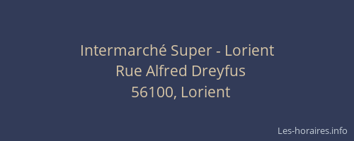 Intermarché Super - Lorient