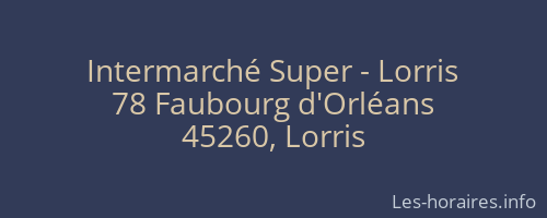 Intermarché Super - Lorris