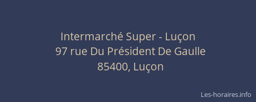Intermarché Super - Luçon