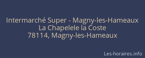 Intermarché Super - Magny-les-Hameaux