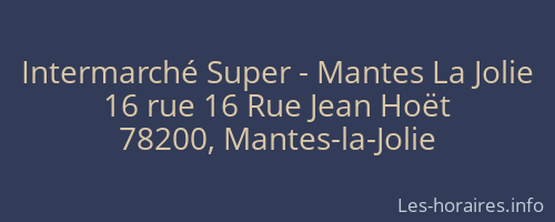 Intermarché Super - Mantes La Jolie