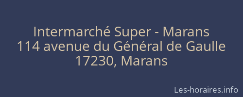 Intermarché Super - Marans