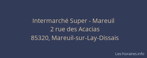 Intermarché Super - Mareuil