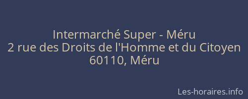 Intermarché Super - Méru