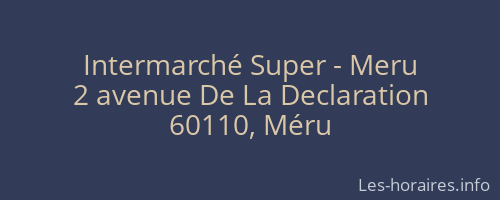 Intermarché Super - Meru