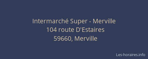 Intermarché Super - Merville