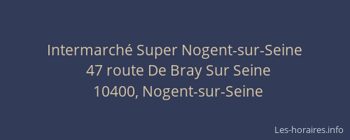 Intermarché Super Nogent-sur-Seine
