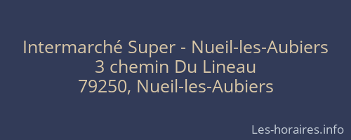 Intermarché Super - Nueil-les-Aubiers