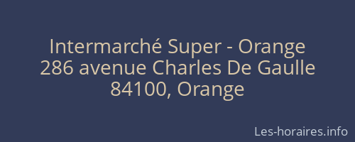 Intermarché Super - Orange