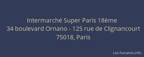 Intermarché Super Paris 18ème