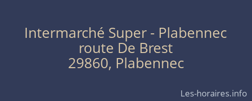 Intermarché Super - Plabennec