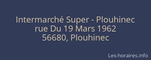 Intermarché Super - Plouhinec