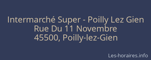 Intermarché Super - Poilly Lez Gien