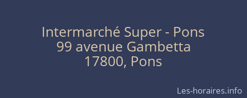 Intermarché Super - Pons