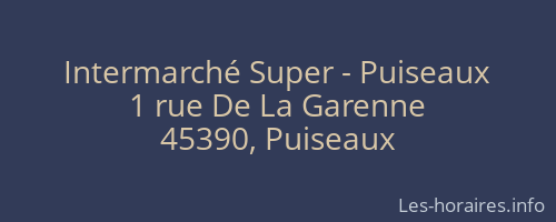 Intermarché Super - Puiseaux