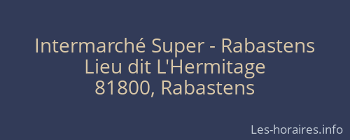 Intermarché Super - Rabastens