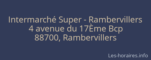 Intermarché Super - Rambervillers