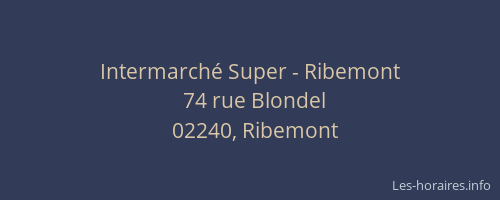 Intermarché Super - Ribemont