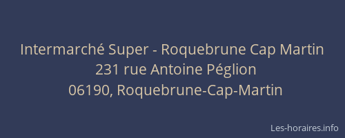 Intermarché Super - Roquebrune Cap Martin