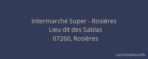 Intermarché Super - Rosières