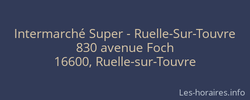 Intermarché Super - Ruelle-Sur-Touvre