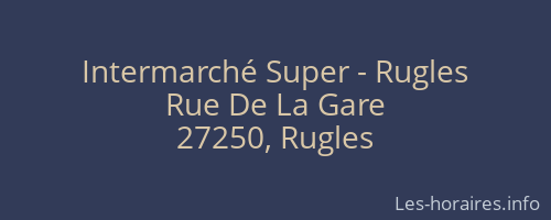 Intermarché Super - Rugles