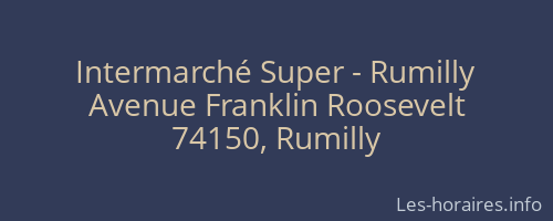 Intermarché Super - Rumilly