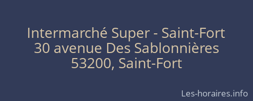 Intermarché Super - Saint-Fort