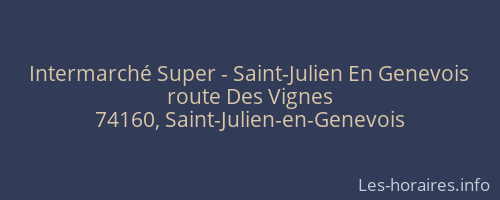 Intermarché Super - Saint-Julien En Genevois