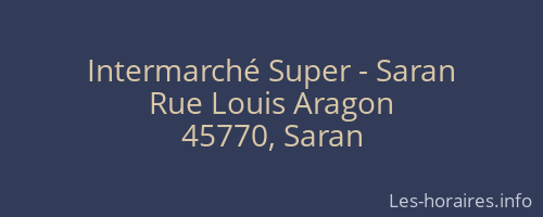 Intermarché Super - Saran