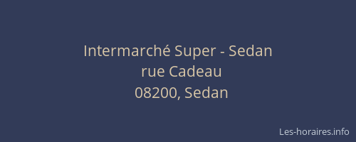 Intermarché Super - Sedan