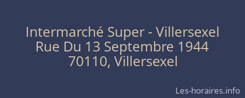 Intermarché Super - Villersexel