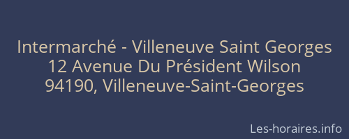 Intermarché - Villeneuve Saint Georges