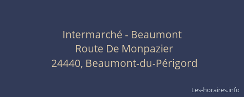 Intermarché - Beaumont