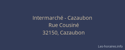 Intermarché - Cazaubon