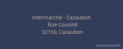 Intermarch&eacute; - Cazaubon