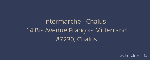 Intermarché - Chalus