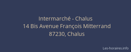 Intermarch&eacute; - Chalus