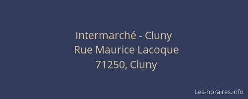 Intermarch&eacute; - Cluny