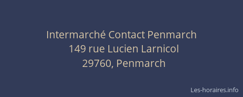 Intermarché Contact Penmarch
