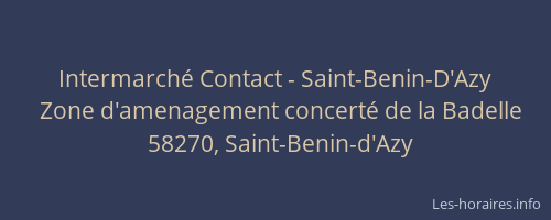 Intermarché Contact - Saint-Benin-D'Azy