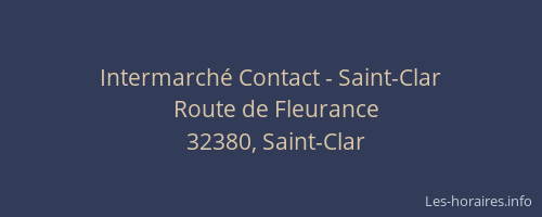 Intermarché Contact - Saint-Clar