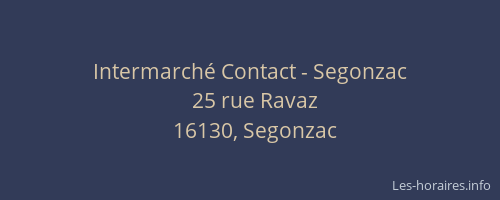 Intermarché Contact - Segonzac