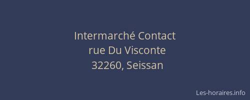 Intermarch&eacute; Contact