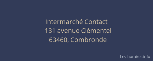 Intermarch&eacute; Contact
